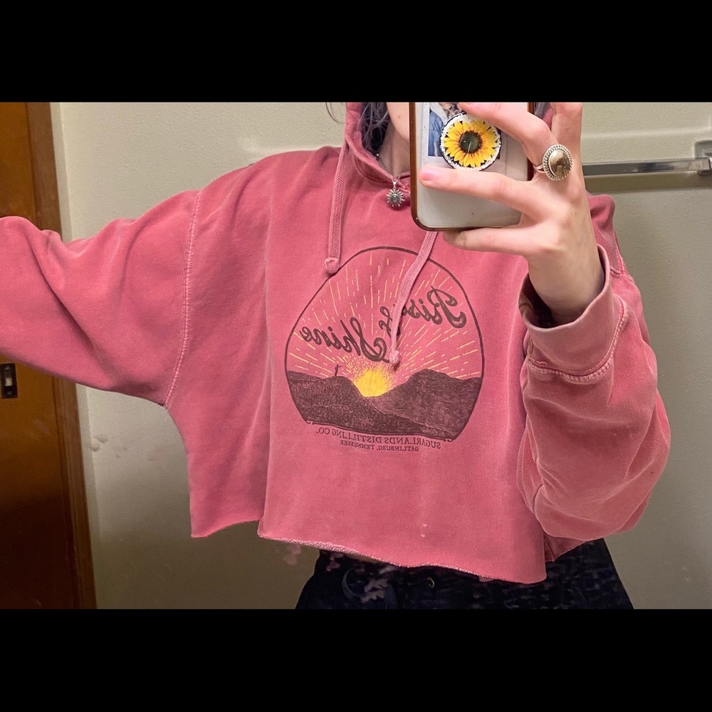 Cropped Pink hoodie